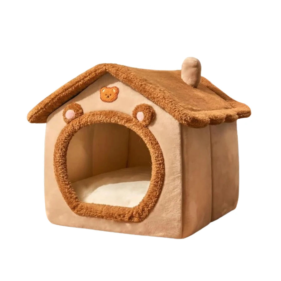 Maison pour animaux pliable, maison pour chats amovible et lavable, cave pour chiots, canapé, lit pour animaux de compagnie, maison pour chiens très petits et chats petits et moyens.