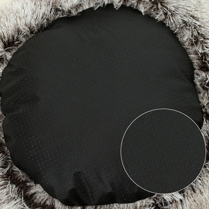 Lit douillet en peluche pour animaux d'hiver - Coussin rond pour chat - Maison pour chat 2 en 1 - Panier chaud pour chats - Sac de sommeil pour animaux - Nid pour chaton - Chenil pour petits chiens et chats.