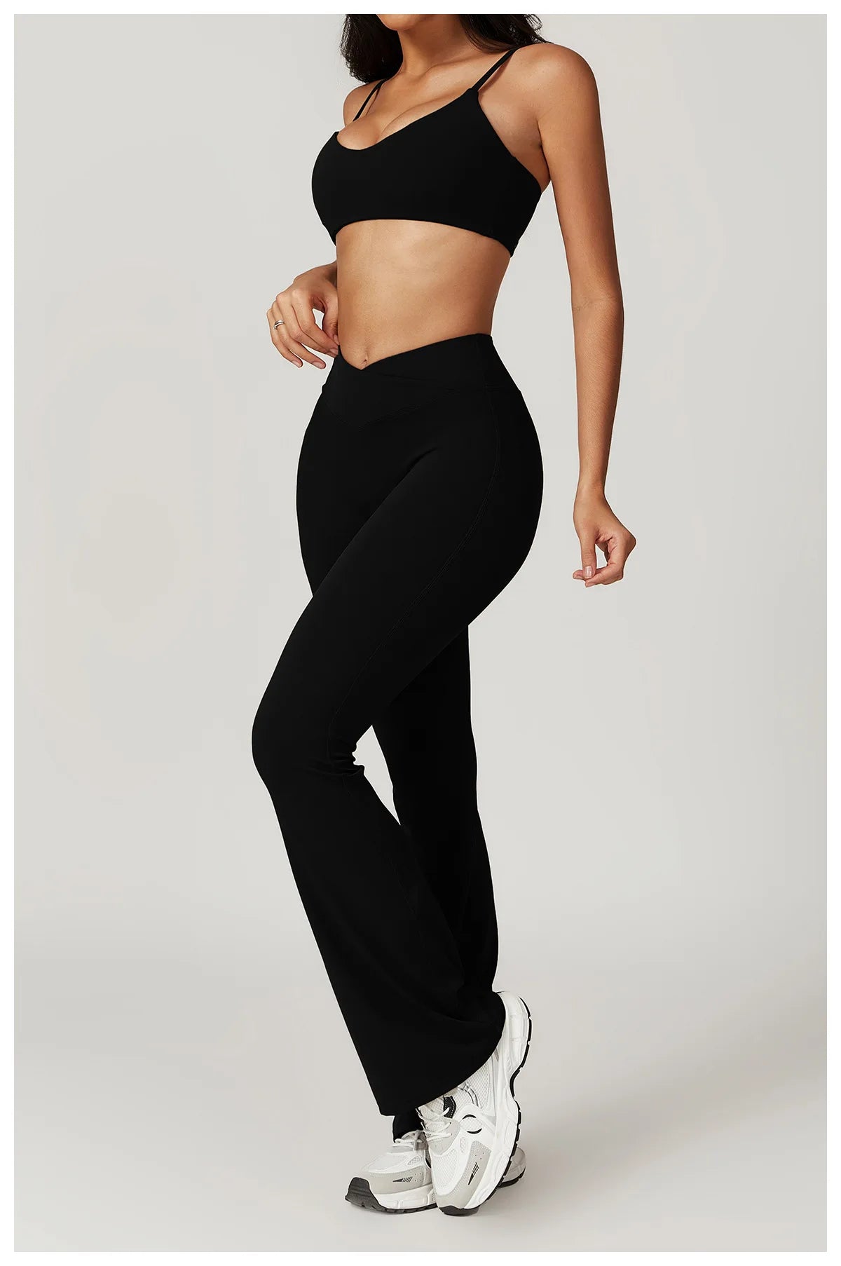 Ensemble de vêtements de sport pour femmes 2 pièces - Costume de sport - Vêtements d'entraînement - Haut court à manches courtes - Leggings taille haute - Vêtements de fitness.