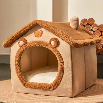 Maison pour animaux pliable, maison pour chats amovible et lavable, cave pour chiots, canapé, lit pour animaux de compagnie, maison pour chiens très petits et chats petits et moyens.