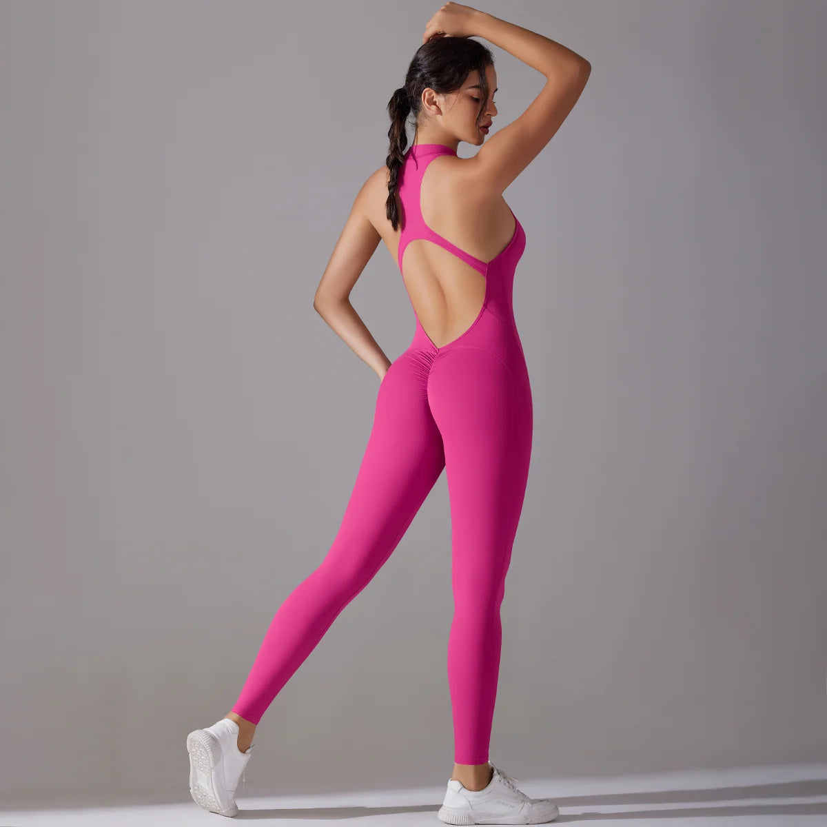 Body Femme Contrôle du Ventre Remontant de Fessiers Sports Shapewea Tenue de Fitness Combinaison de Yoga Vêtements de Sport pour Femme Push-Up.